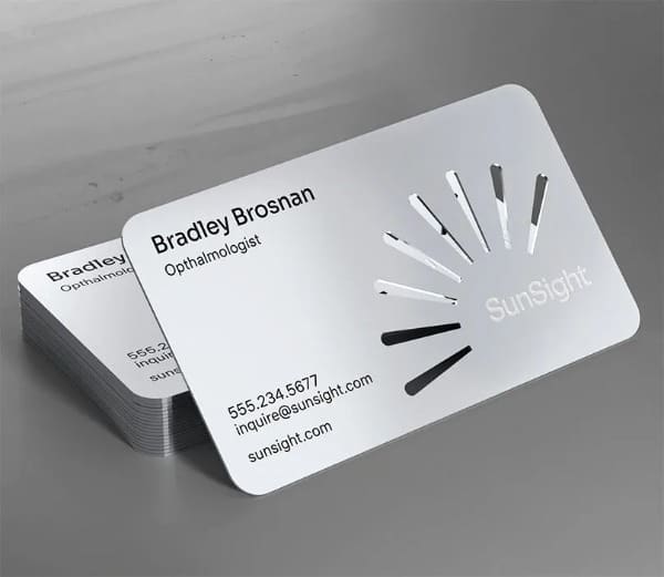 SunSight — Metal Business Cards